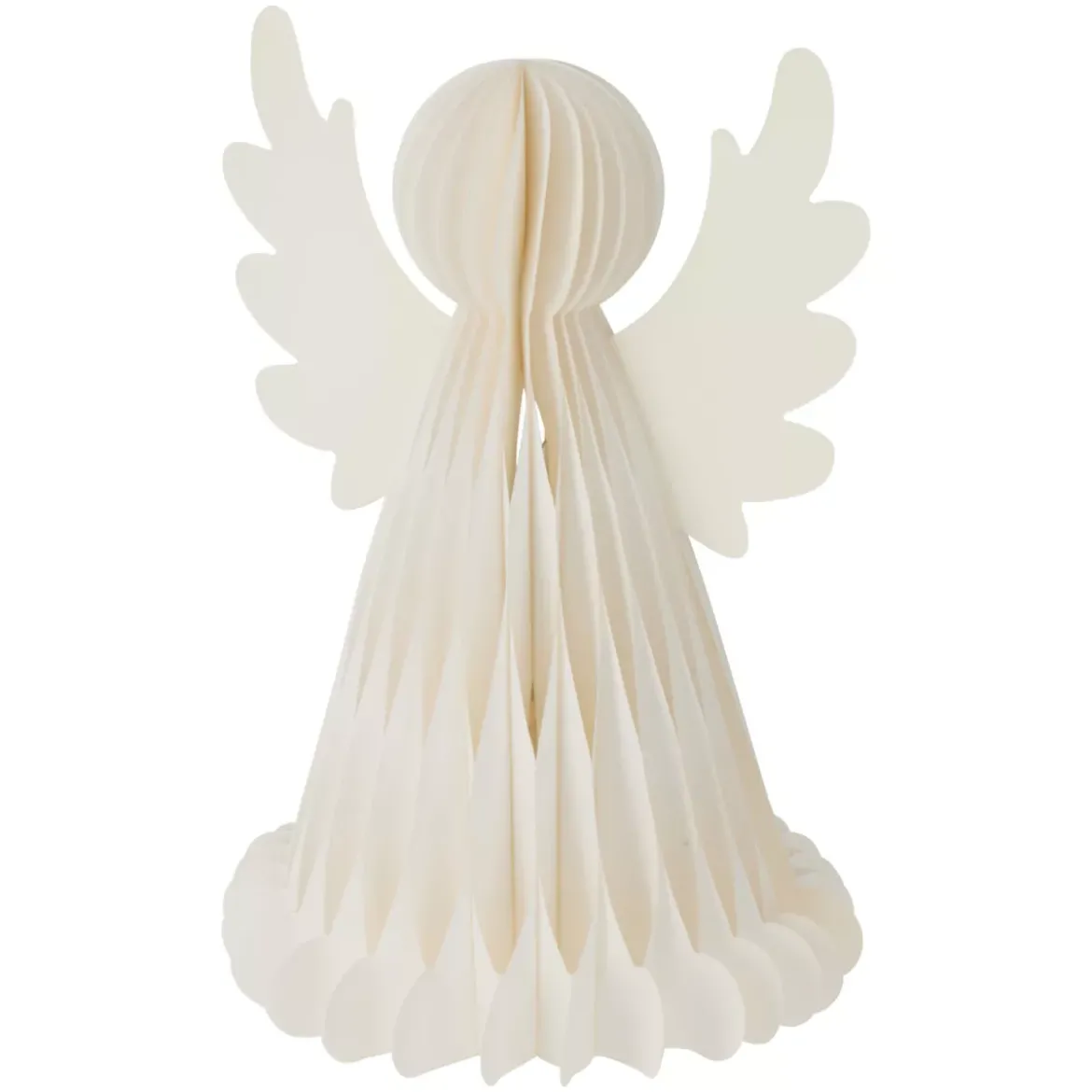 Angelo luminoso con pile 6 LED (H50 cm) Carta con chiusura magnetica Bianco