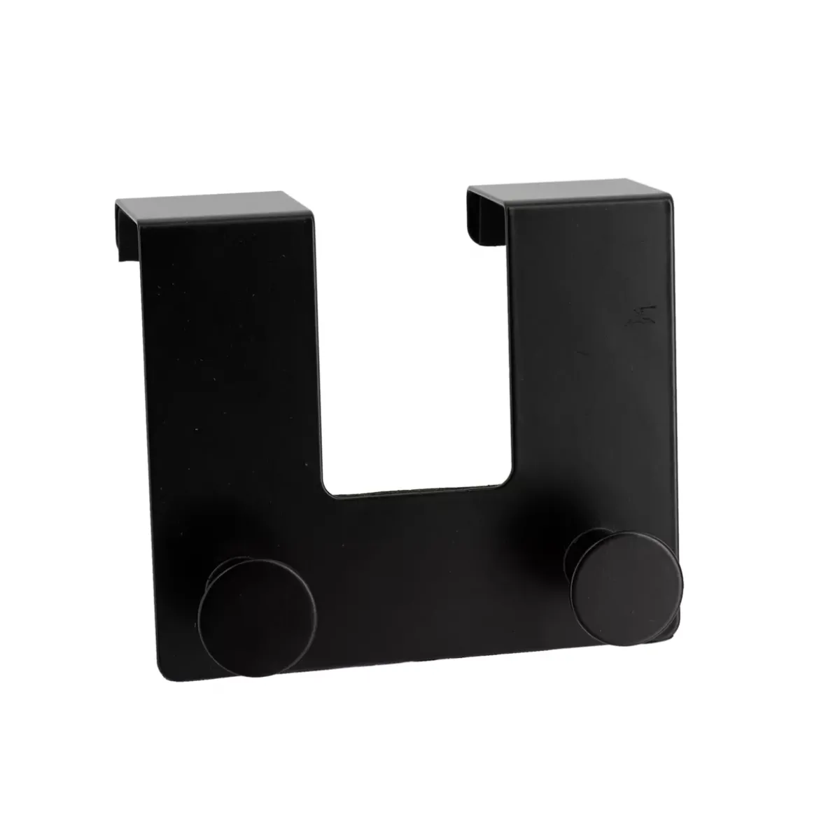 Appendiabiti per porta metallo 2 ganci (H10 cm) Nero