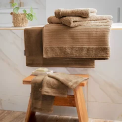Asciugamano bagno cotone bio (30 x 50 cm) Méline Camel