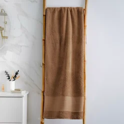 Asciugamano bagno cotone bio (90 x 150 cm) Méline Camel