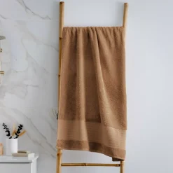 Asciugamano bagno cotone bio (70 x 130 cm) Méline Camel