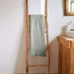 Asciugamano da bagno in garza di cotone (50 x 90 cm) Gaïa Verde eucalipto