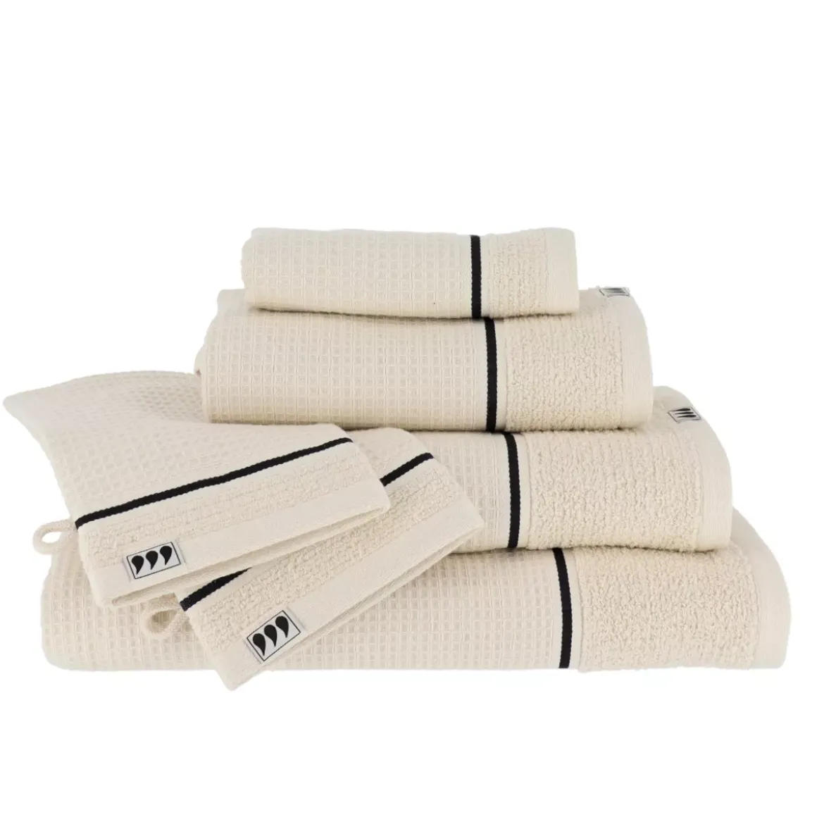 Asciugamano da bagno nido d'ape (70 x 130 cm) Japandi Beige