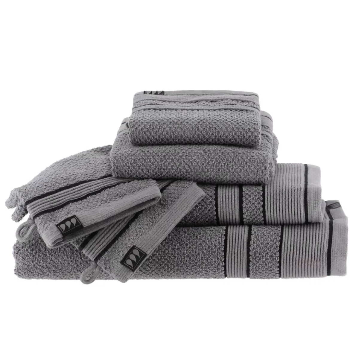 Asciugamano (50 x 90 cm) Black Line Grigio / nero
