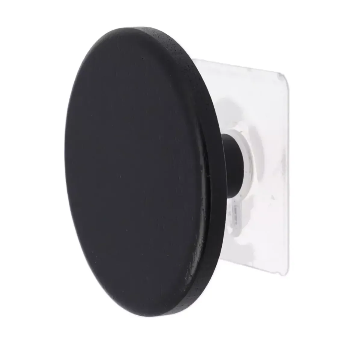 Attaccapanni da parete adesivo (D8,5 cm) Easy Chic Nero