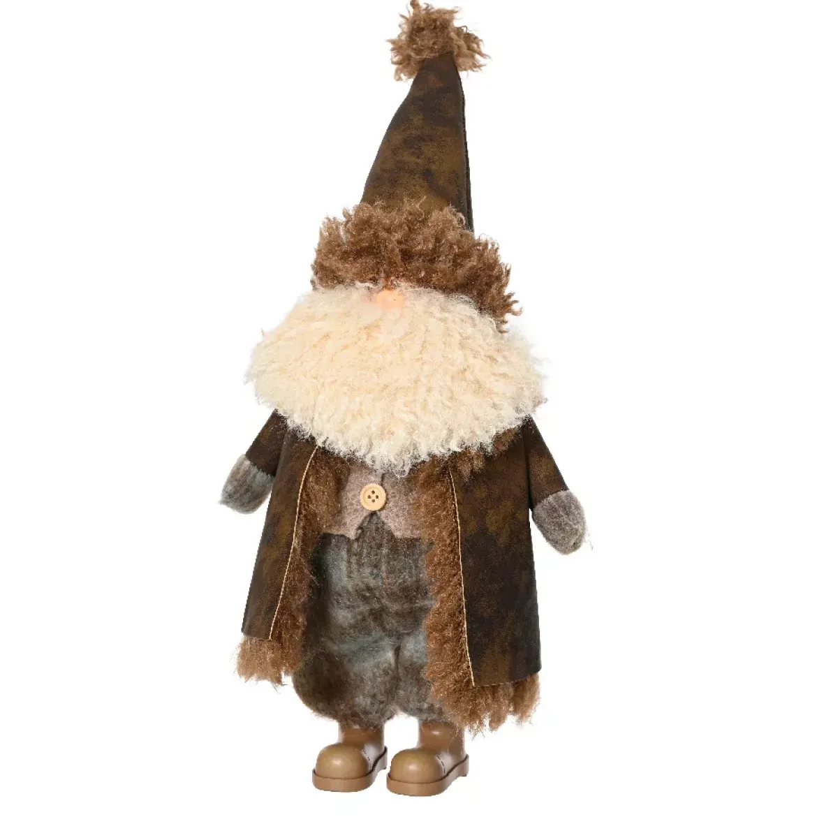 Babbo Natale decorativo tradizionale (H45 cm) Georges barba bianca