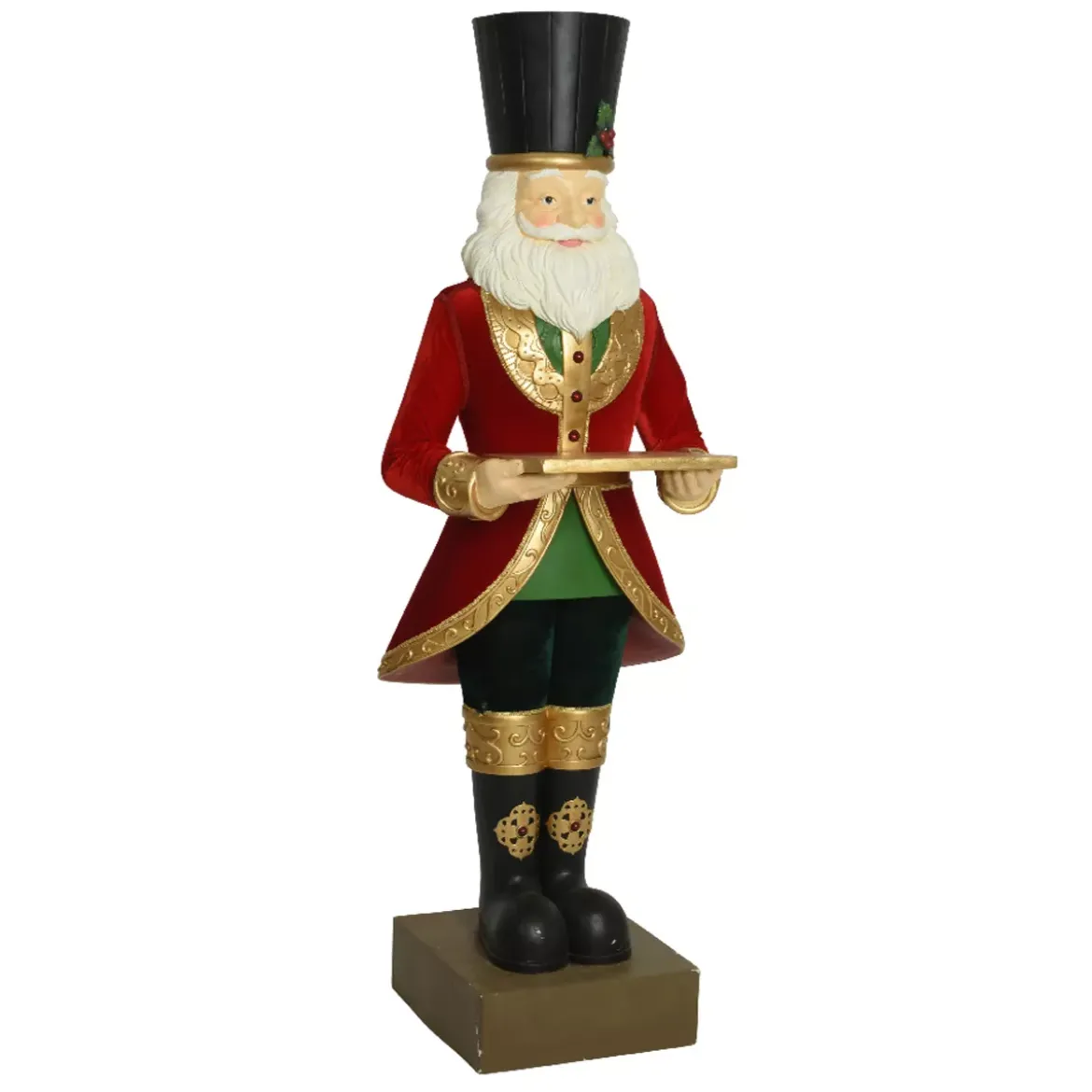 Babbo Natale Gigante (H175 cm) Gabriel in costume Rosso