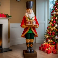 Babbo Natale Gigante (H175 cm) Gabriel in costume Rosso
