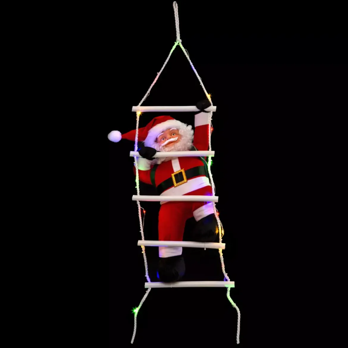 Babbo Natale luminoso a pile Otto Multicolore 30 LED