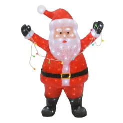 Babbo Natale luminoso con ghirlanda Bianco freddo 180 LED
