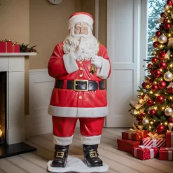 Babbo Natale Tradizionale Gigante (H182 cm) Klaus silenzio sto arrivando