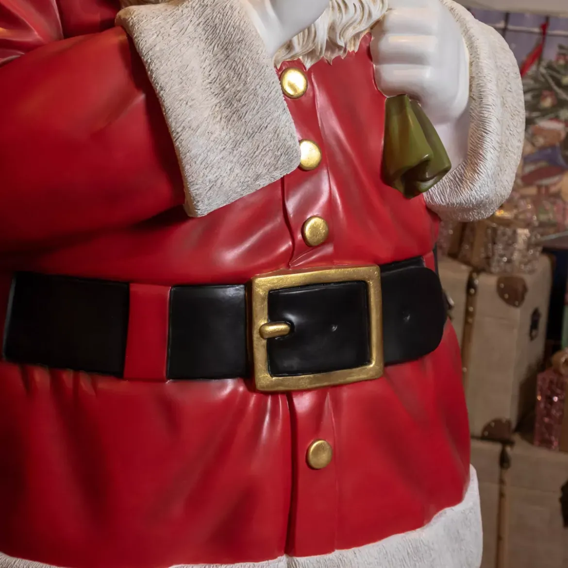 Babbo Natale Tradizionale Gigante (H182 cm) Klaus silenzio sto arrivando