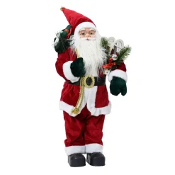 Babbo Natale tradizionale (H45 cm) Emile in racchetta