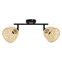Barra di faretti 2 paralumi Hanoi Beige