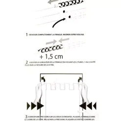 Bastone tenda Fix'vit (80 a 120 cm) Bianco