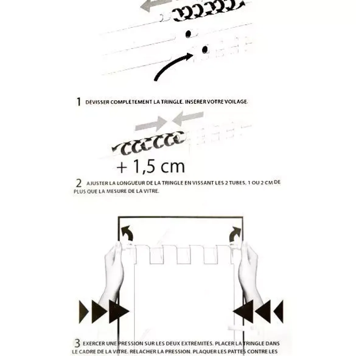 Bastone tenda Fix'vit (30 a 50 cm) Argento