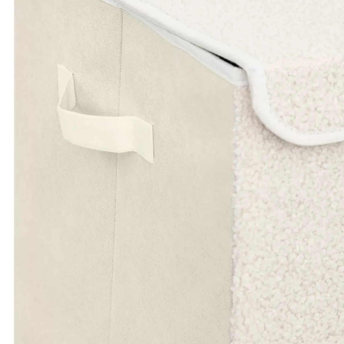 Baule pieghevole per bambini con rifinitura arricciato (36 x 57 cm) Yuma Bianco
