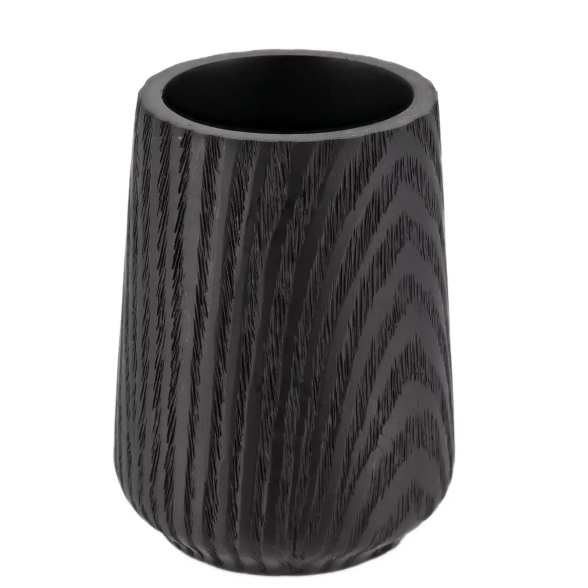 Bicchiere in resina effetto legno Scandi Nero