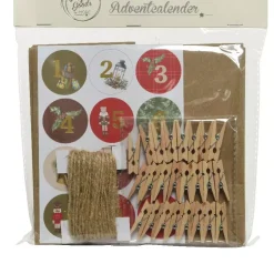 Calendario dell'avvento da assemblare ghirlanda Oro