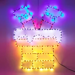 Caminetto luminoso 223 LED (H60 cm) Neon effetto flash Multicolore