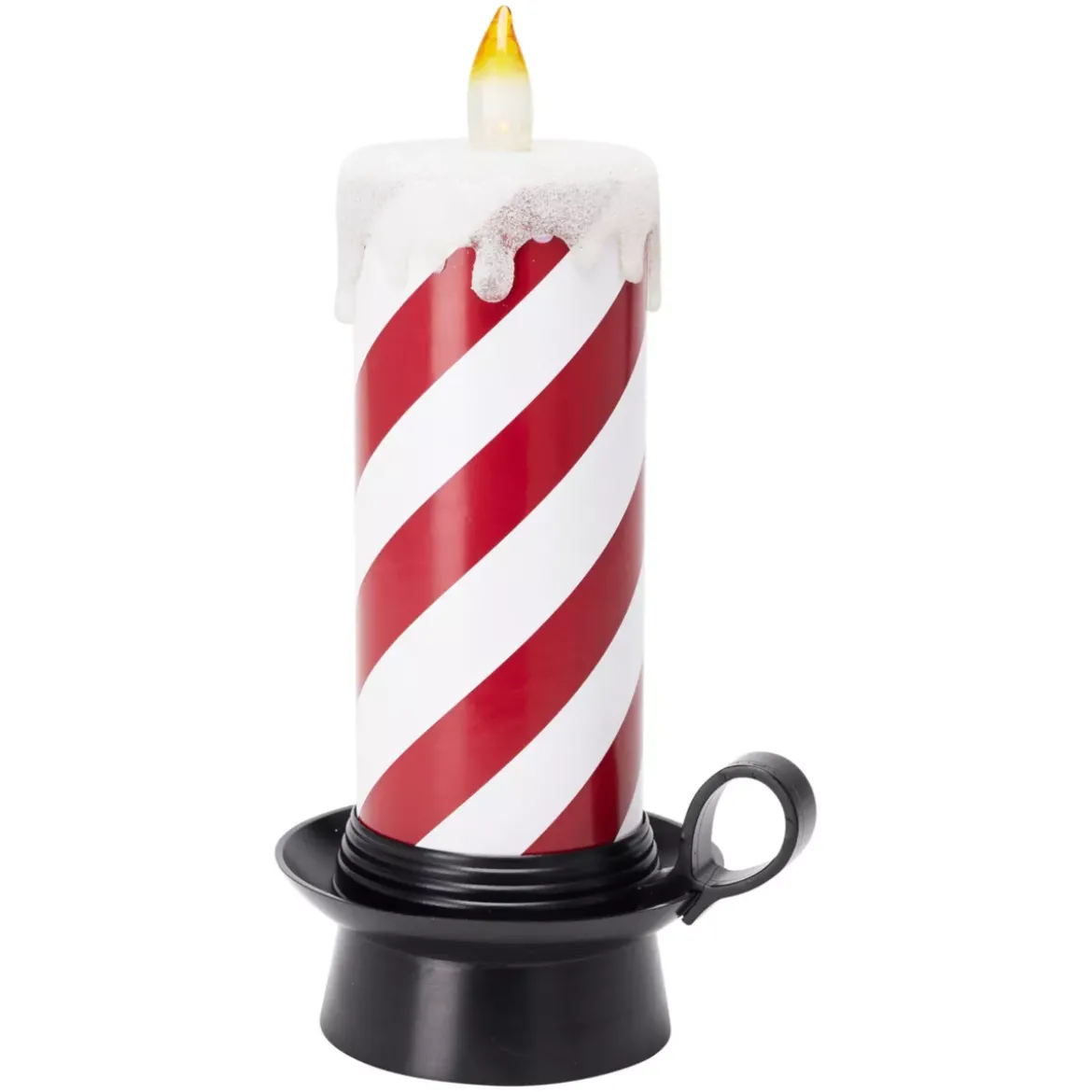 Candela decorativa luminosa LED (H30 cm) Candy Candle Rosso e bianco