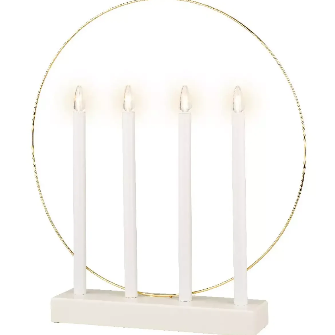 candeliere cerchio a pile con luci Bianco caldo 4 LED