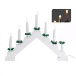 Candeliere luminoso Timer Bianco