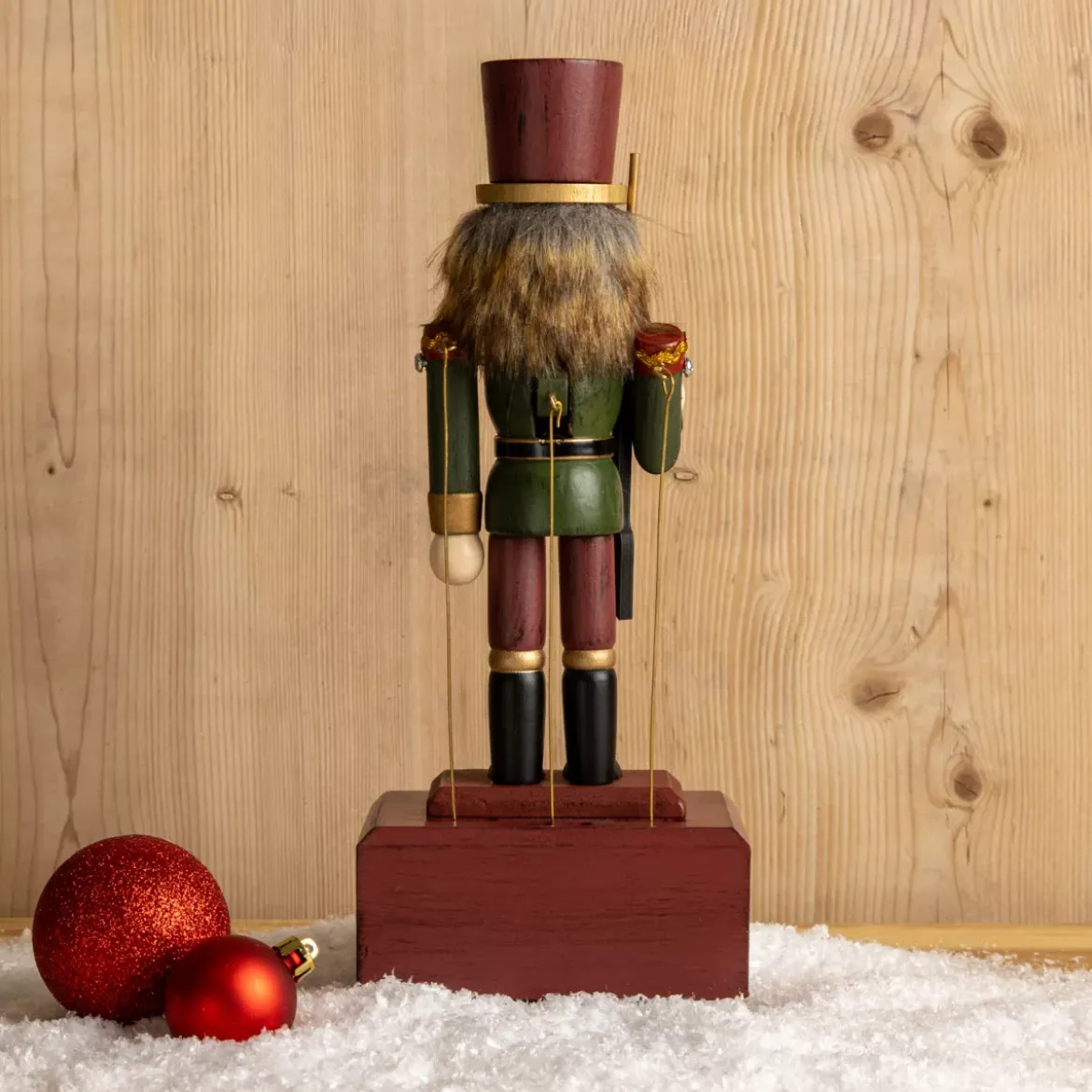 Carillon schiaccianoci (30 cm) Timothé la regalità Verde e bordeaux