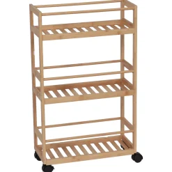 Carrello a rotelle 3 livelli bambù (H75 cm) Armonia Naturale
