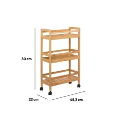 Carrello portavivande 3 livelli Linha Naturale