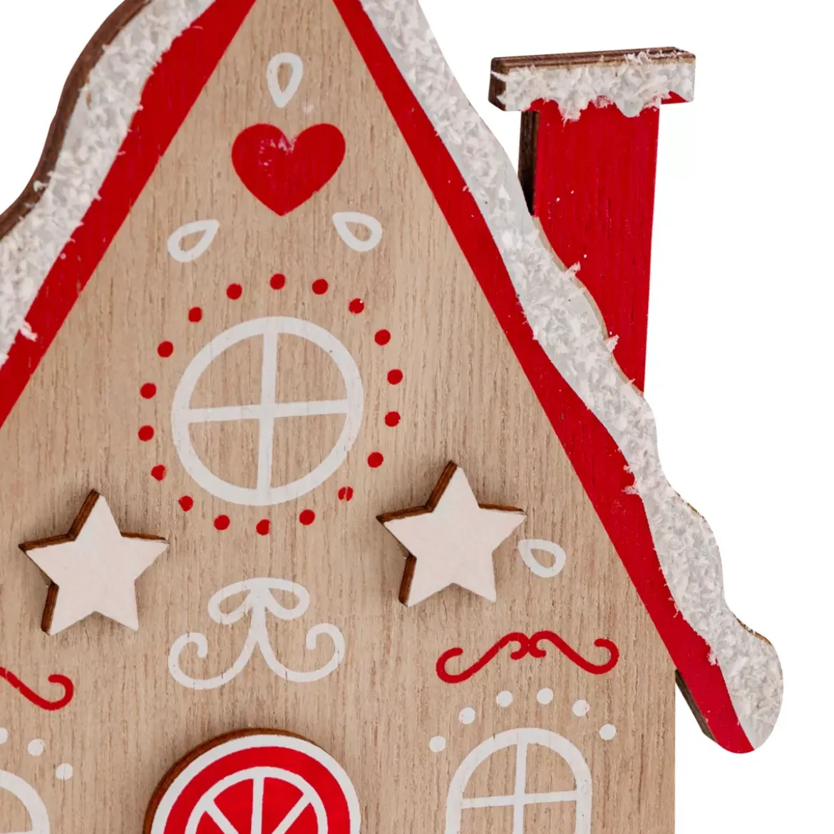 Casa da appendere in legno (H15 cm) Biscottino Rosso