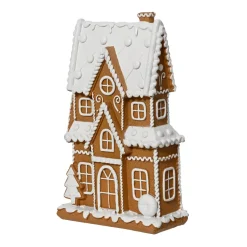 Casa decorativa (H21 cm) Crema inglese e pan di zenzero Marrone