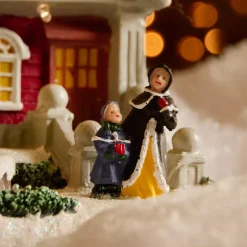 Casa del Villaggio di Natale illuminata, musicale e animata a pile (H23 cm) Camden Street