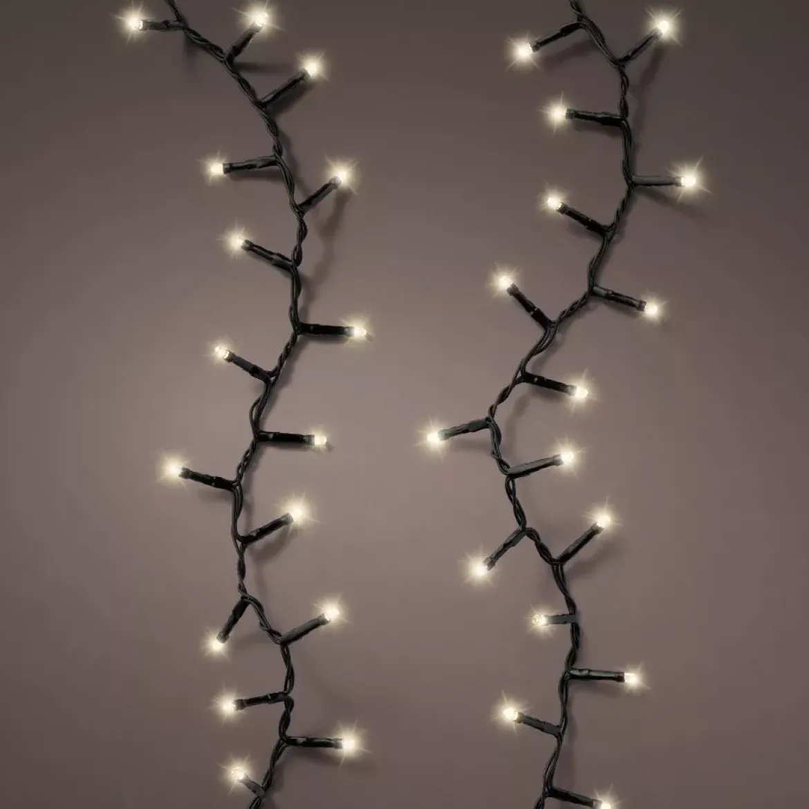 Cascata di luci a pile 2 m 512 LED CN Durawise Bianco caldo