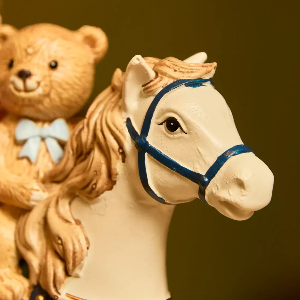 Cavallo a Dondolo (H20 cm) Fata e Orsetto di Natale