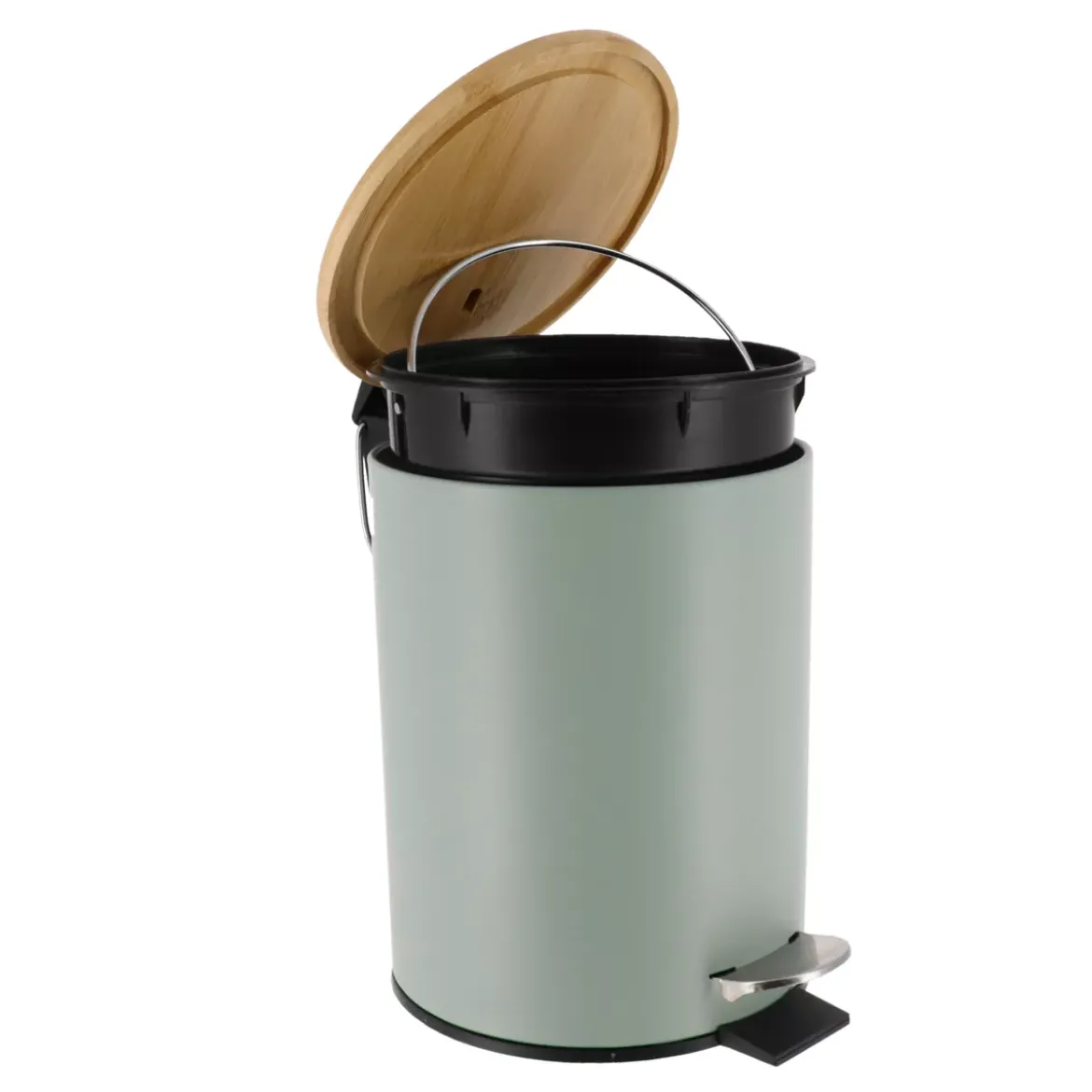 Cestino da bagno a pedale con freno di caduta Timeless Verde eucalipto