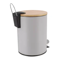 Cestino da bagno a pedale con freno di caduta Timeless Grigio chiaro