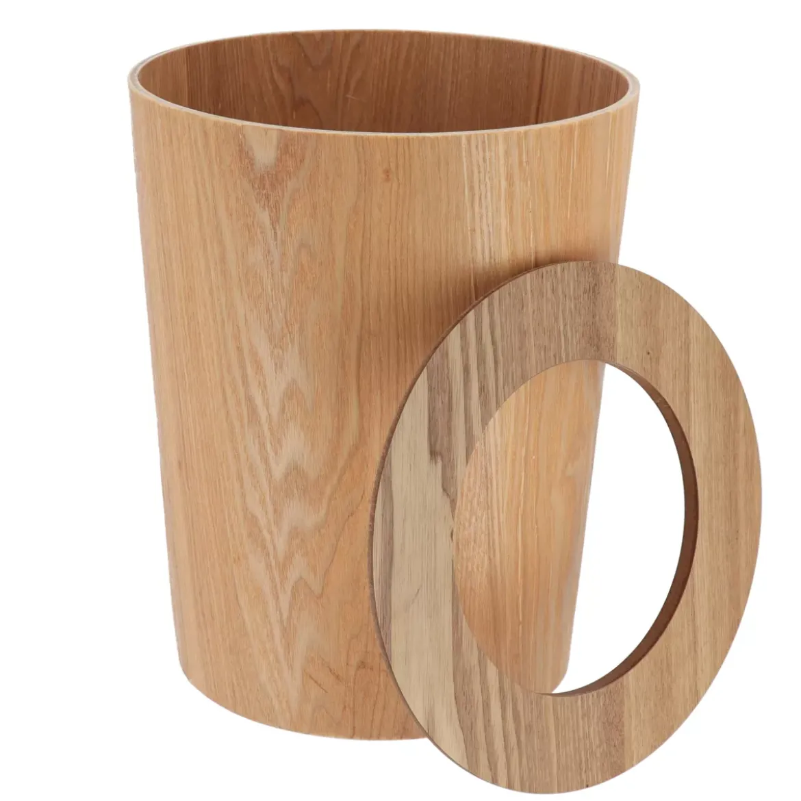 Cestino da bagno in stile quercia Scandi Beige