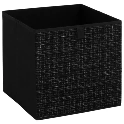 Cesto portaoggetti (31 x 31 cm) Tweed Nero
