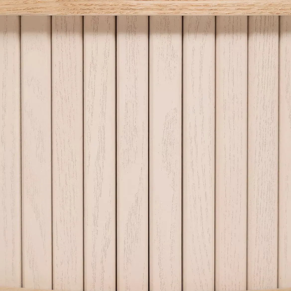 Comodino rotondo in legno (H54 cm) Nysos Crema