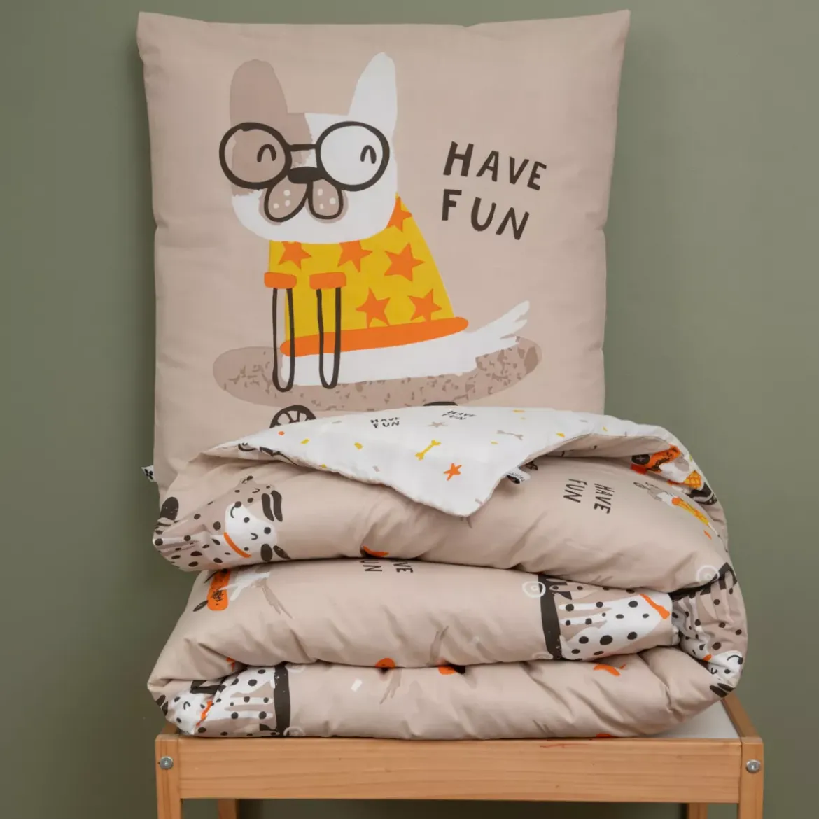 Completo lenzuola per bambini con 2 federe in cotone (240 x 220 cm) Isidore Multicolore