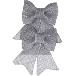 Confezione di 2 fiocchi Evaz Argento