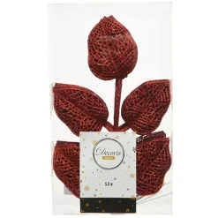 Confezione di 12 foglie Alpine Rosso