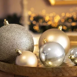 Confezione di 30 palline di Natale assortite New Alpine Perla