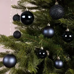 Confezione di 30 palline di Natale Alpine assortite Blu notte