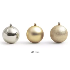 Confezione di 30 palline di Natale (D80 mm) New Alpine Perla