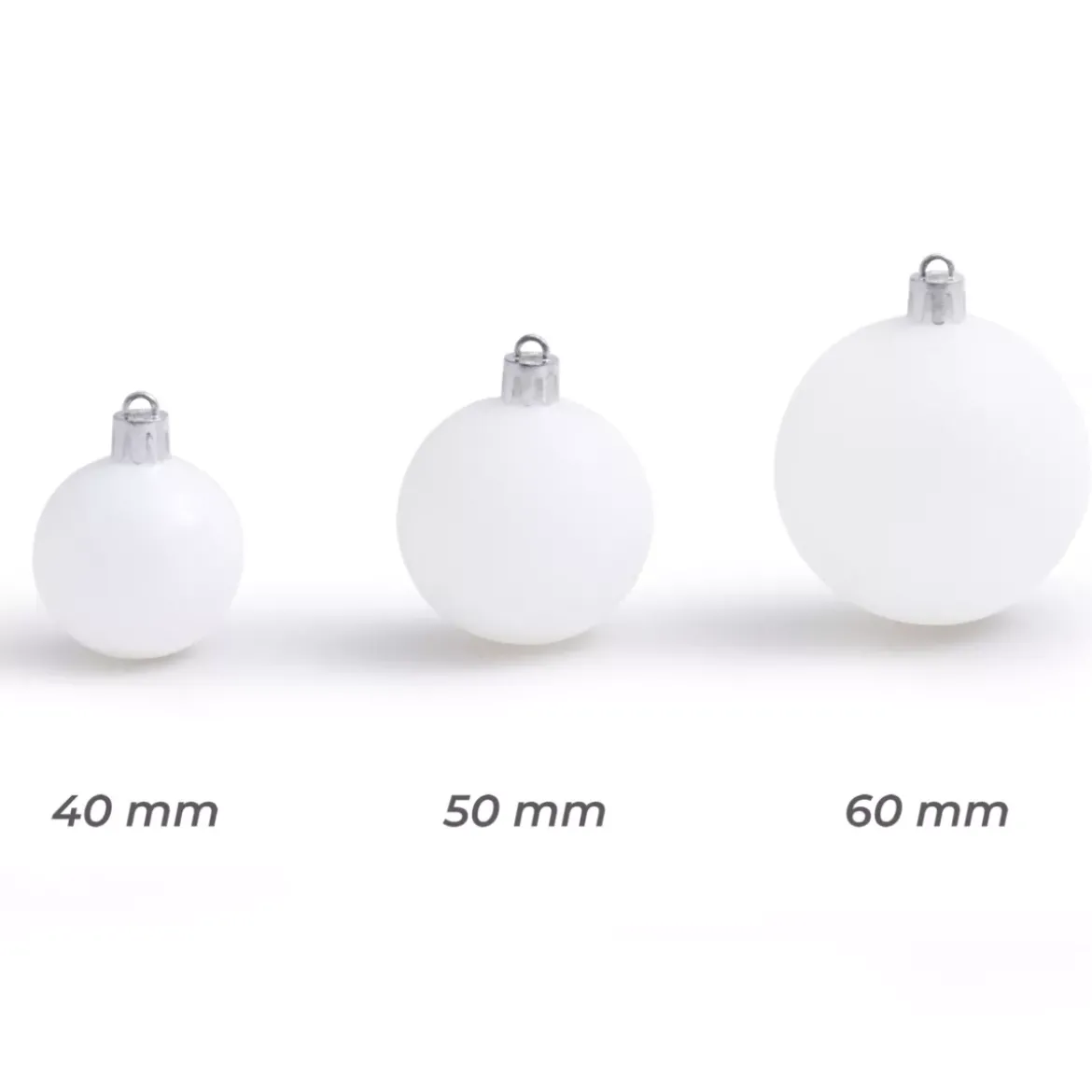 Confezione di 30 palline di Natale assortite New Alpine Bianco