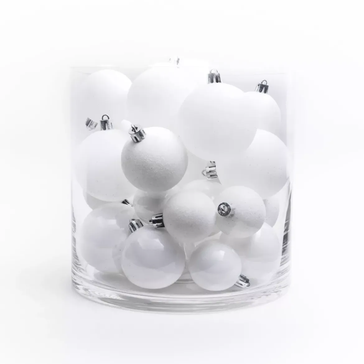 Confezione di 30 palline di Natale assortite New Alpine Bianco