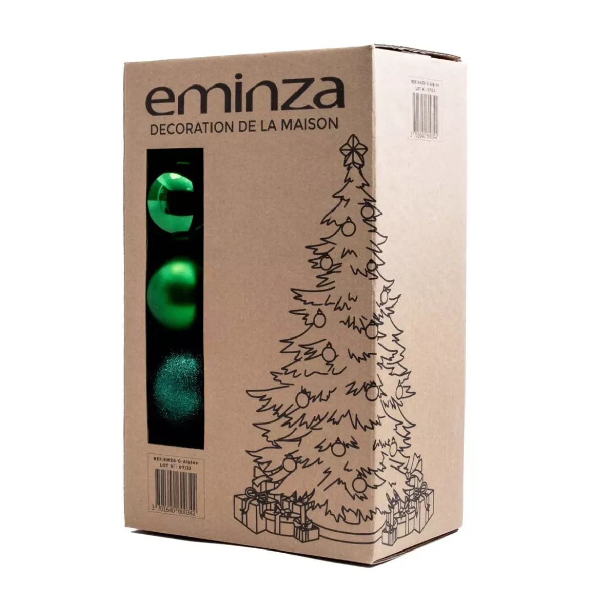 Confezione di 30 palline di Natale (D80 mm) New Alpine Verde abete