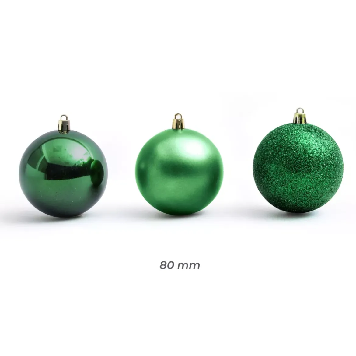 Confezione di 30 palline di Natale (D80 mm) New Alpine Verde abete